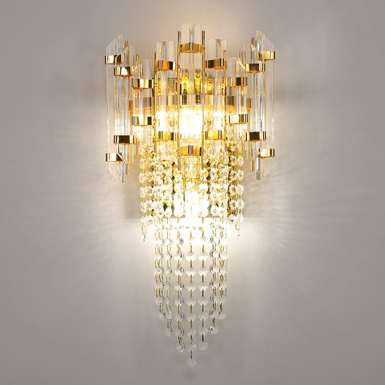 Crystal Tassel Gold 2/3 2-Light Wall Lamp