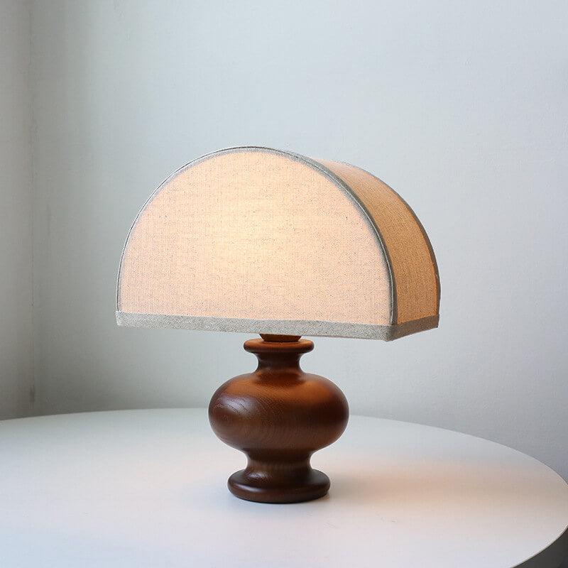 Solid Wood Fabric Table Lamp