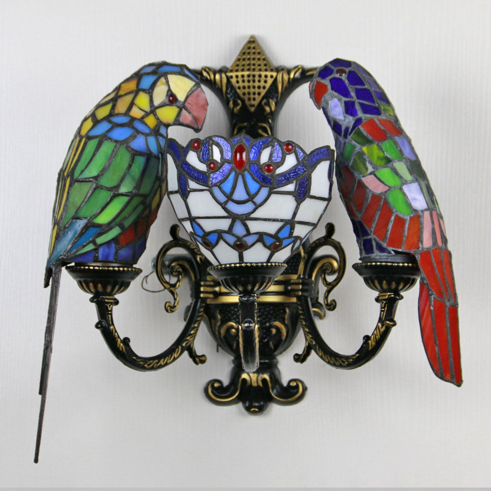 Parrot Round Table Half 3-Light Wall Lamp