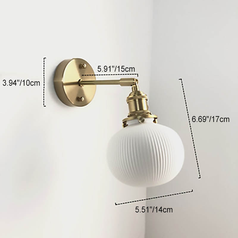 Cylinder Oval Brass Lucite Wall Lamp