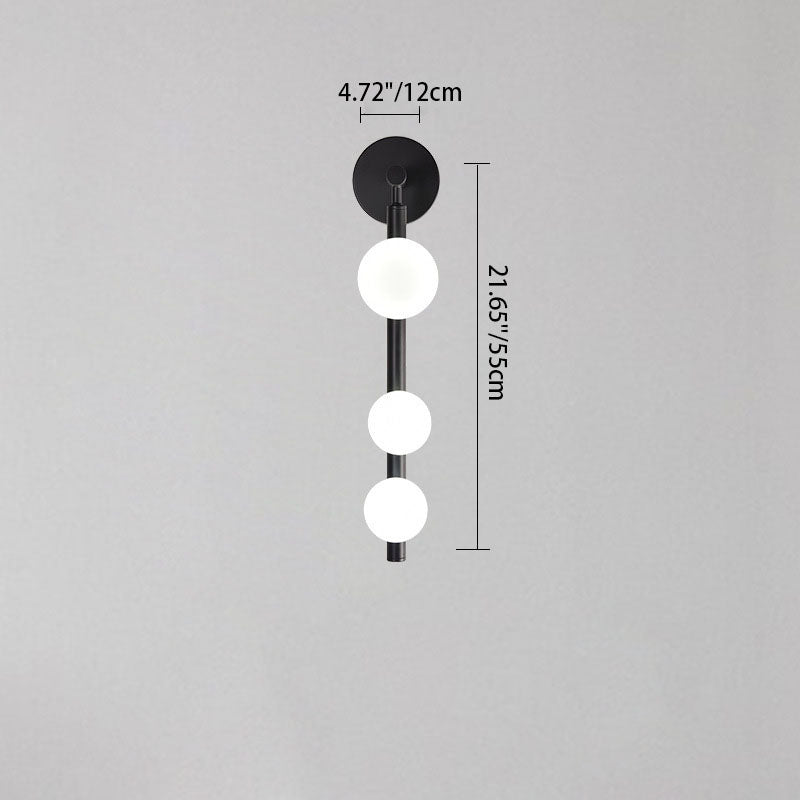 Iron Glass Ball Living 5-Light Wall Lamp