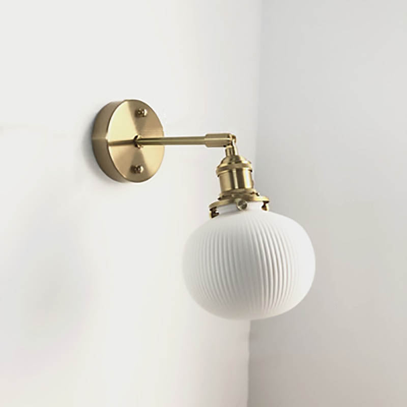 Cylinder Oval Brass Lucite Wall Lamp