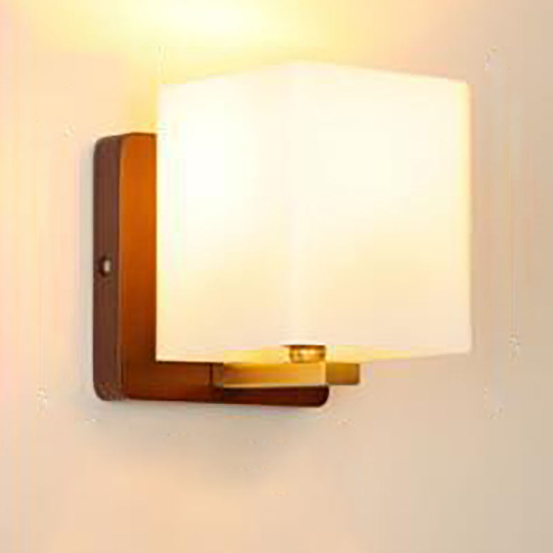 Antler Square Cylinder Wood Wall Lamp