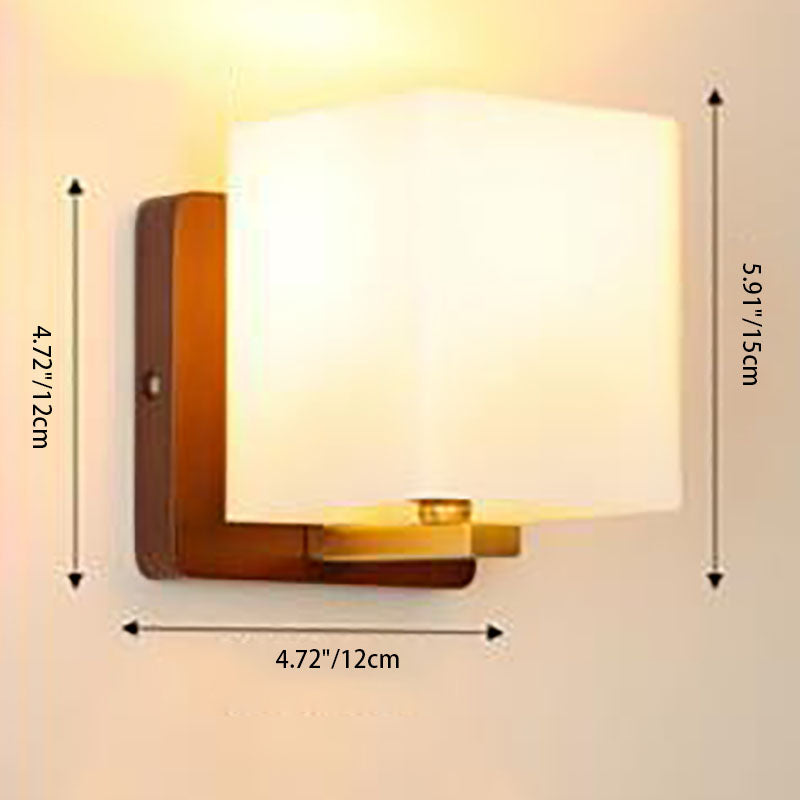 Antler Square Cylinder Wood Wall Lamp
