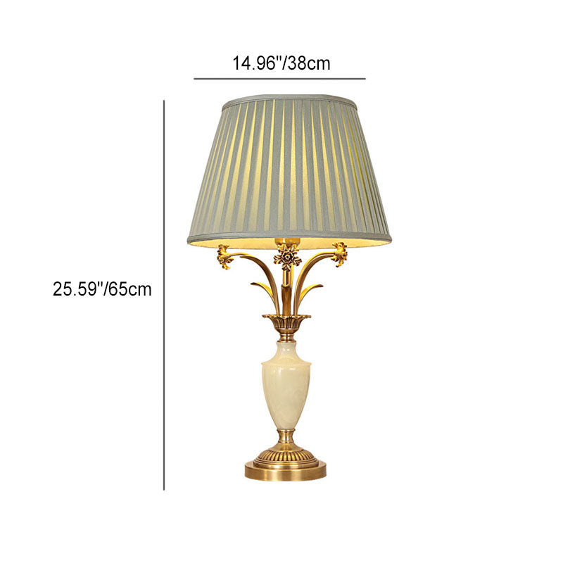 Round Trapezoidal Flower Leaf Table Lamp