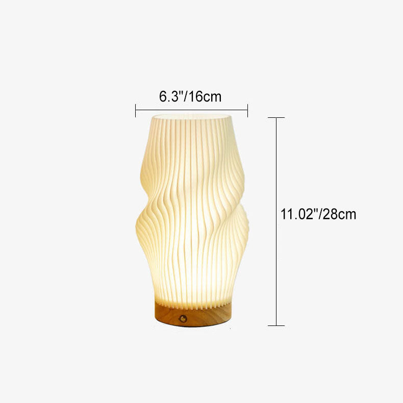 Geometry 3D Printed Wood Table Lamp