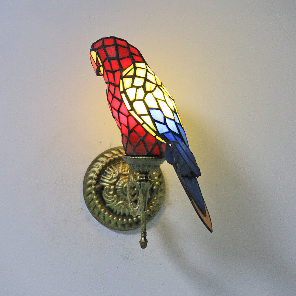 Parrot Stained Glass Wall Lamp