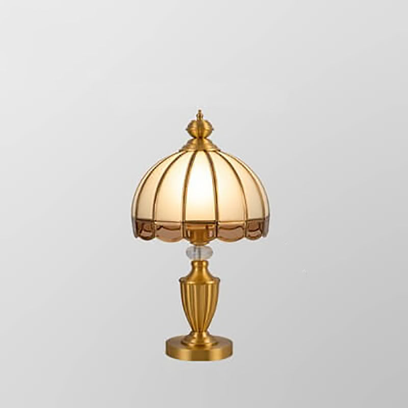 Brass Water Pattern Glass Table Lamp