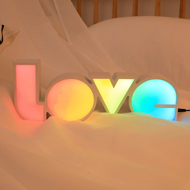 PS LOVE Letter Bedroom Table Lamp