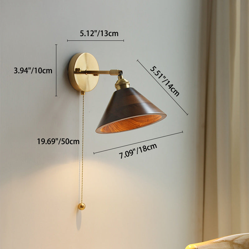Round Cone Dome Copper Wall Lamp