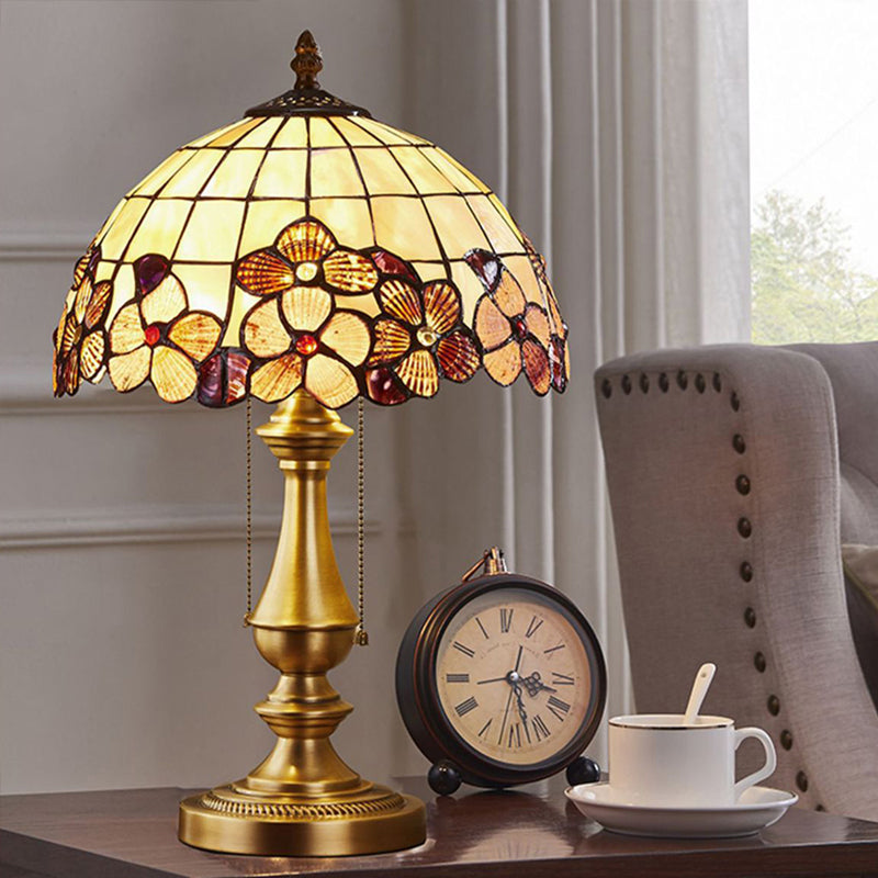 Shell Stained Glass Full Table Lamp