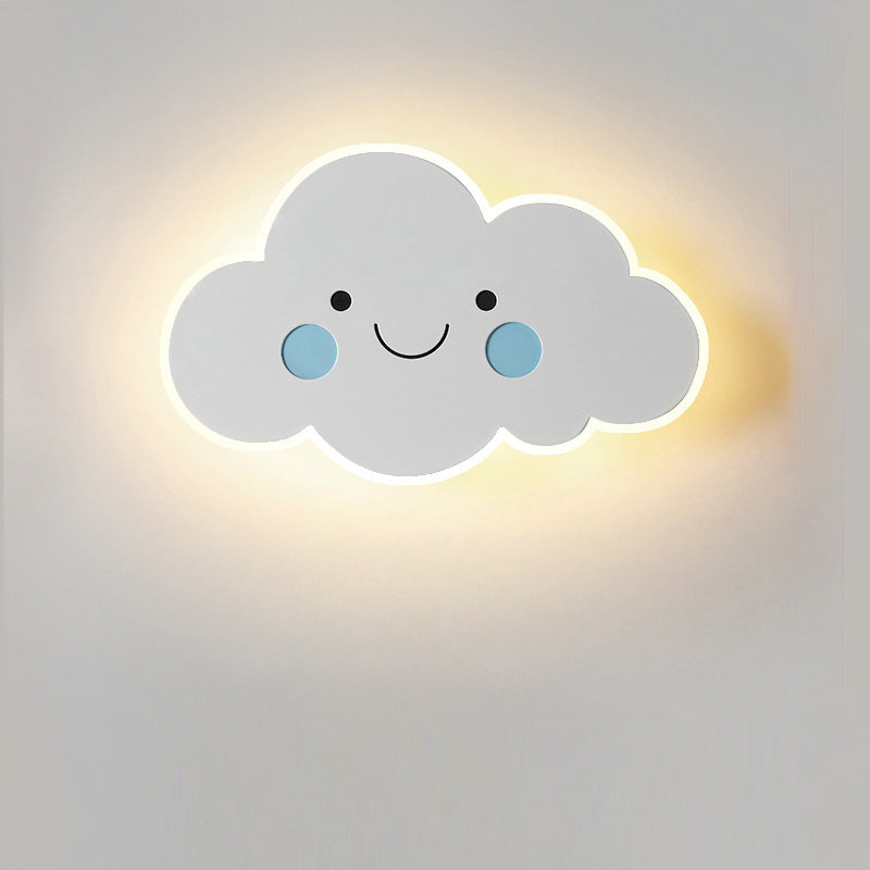 Cartoon Smiley Cloud Iron Wall Lamp