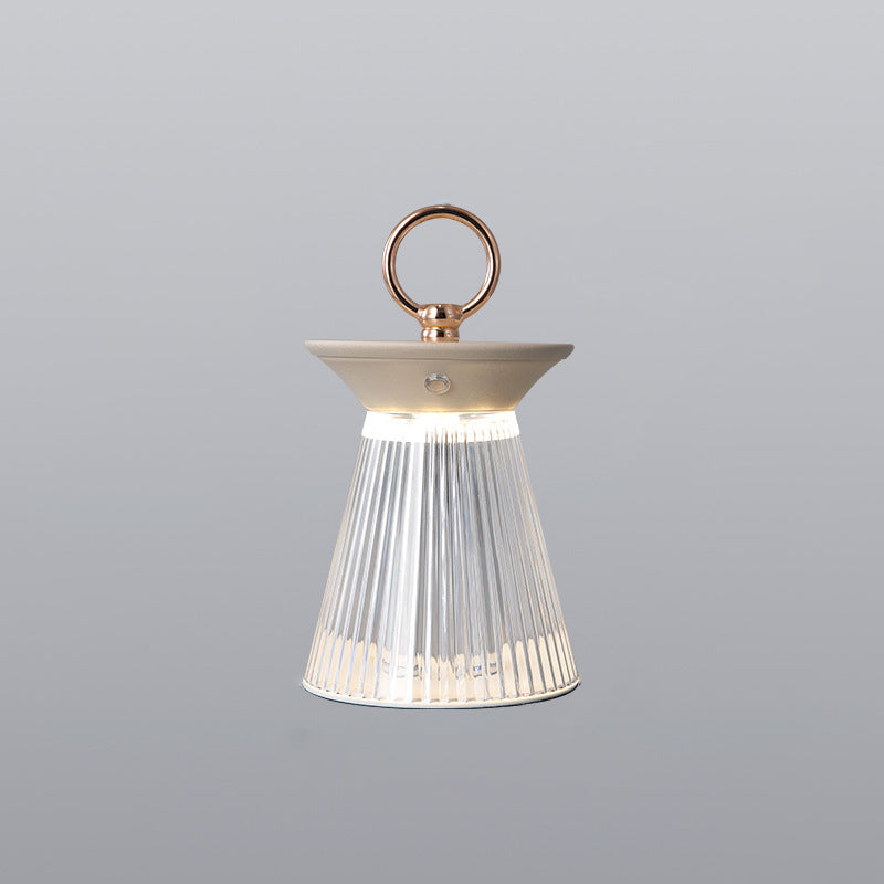 Iron Acrylic Semi-Conical Portable Table Lamp