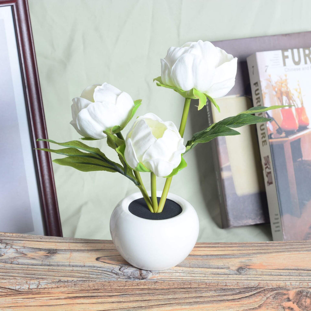 Simulation Tulip Peony Night Table Lamp