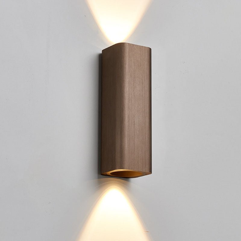 Brushed Aluminum Rectangular Column Wall Lamp