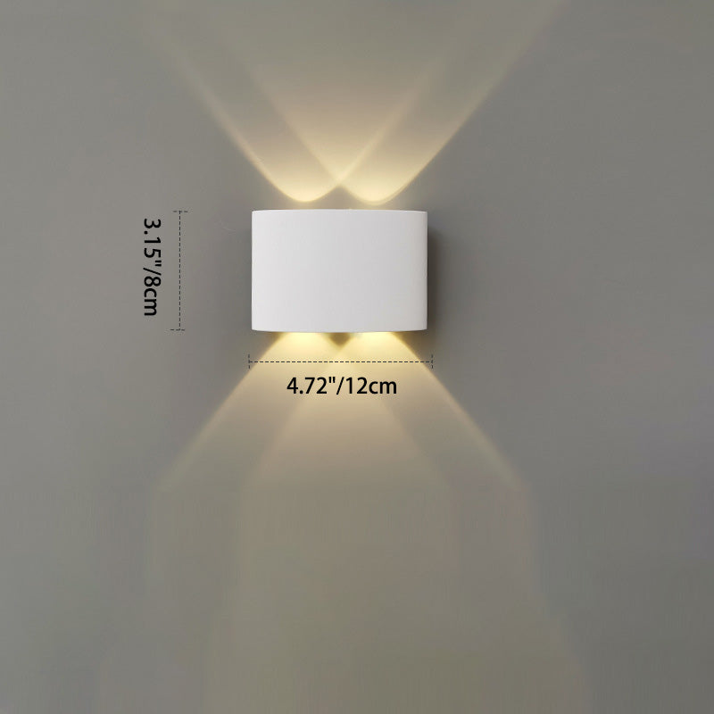 Cylinder Rectangular Aluminium Iron Outdoor Light