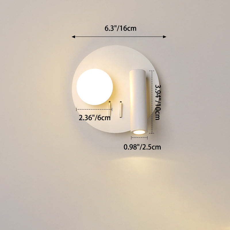 Round/Square Acrylic Iron Reading Wall Lamp