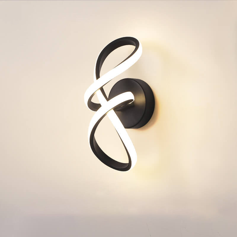 Twisted Line Shape Aluminum Wall Lamp