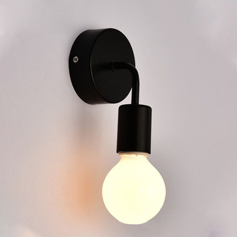 Bent Wood Iron Bedroom Wall Lamp