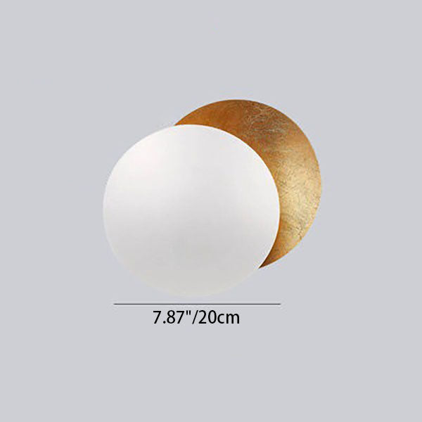 Alloy Round Bedroom Wall Lamp