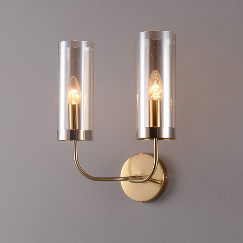 Glass Iron Wall Lamp