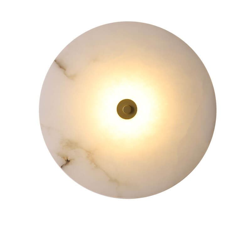 Round Marble Iron Wall Lamp