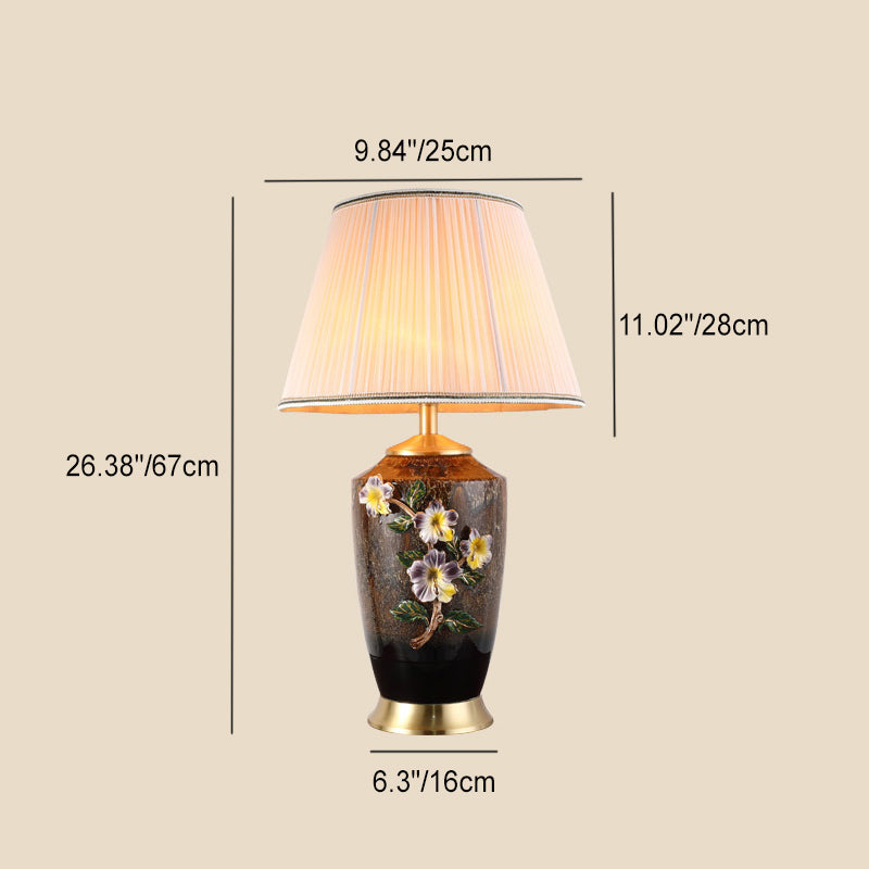 Peach Blossom Vase Shaped Table Lamp