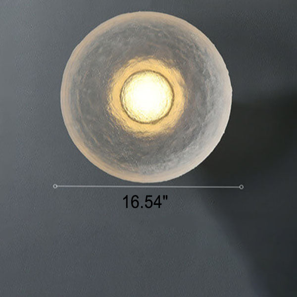 Resin Clear Round Disc Wall Lamp