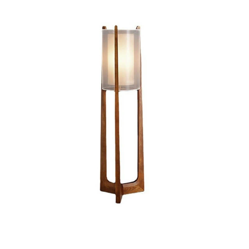 Japanese Minimalist Solid Wood Floor Lamp