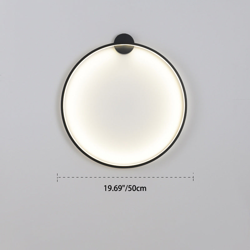 Aluminum Acrylic Round Bedroom Wall Lamp