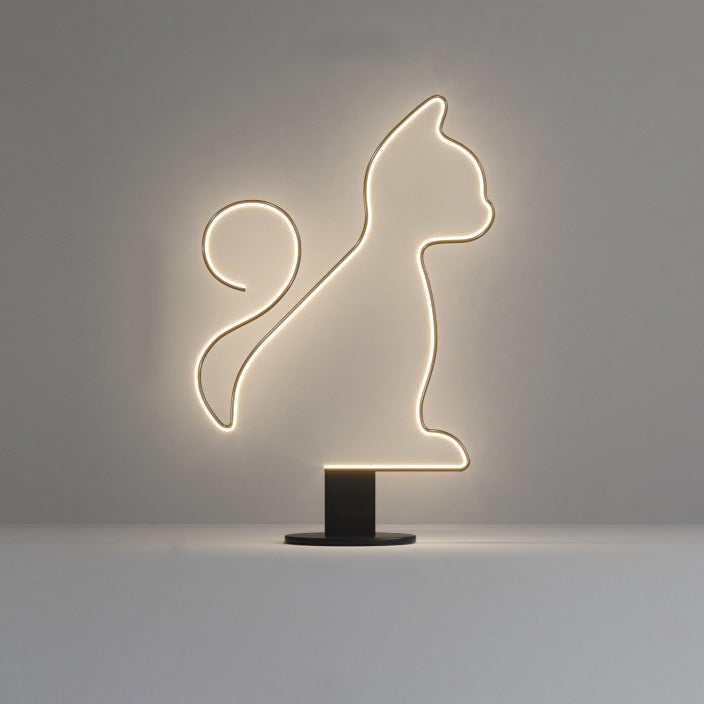 Iron Aluminum Acrylic Cat Floor Lamp