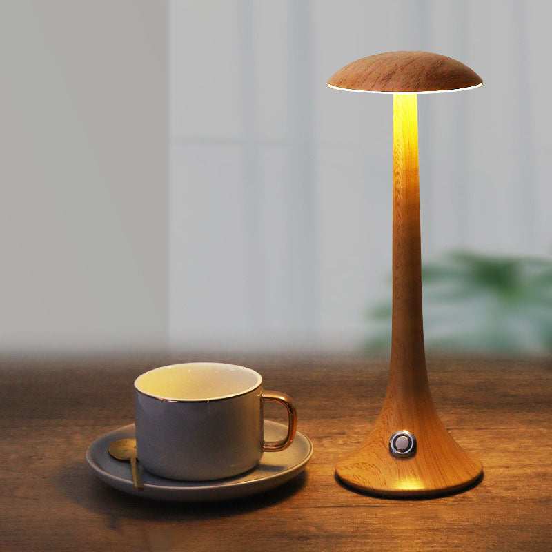 Wood Grain Iron Acrylic Table Lamp