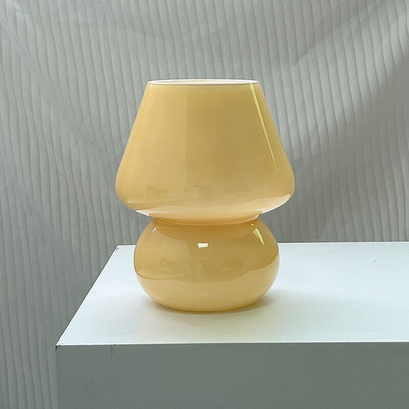 Striped Mushroom Glass Table Lamp