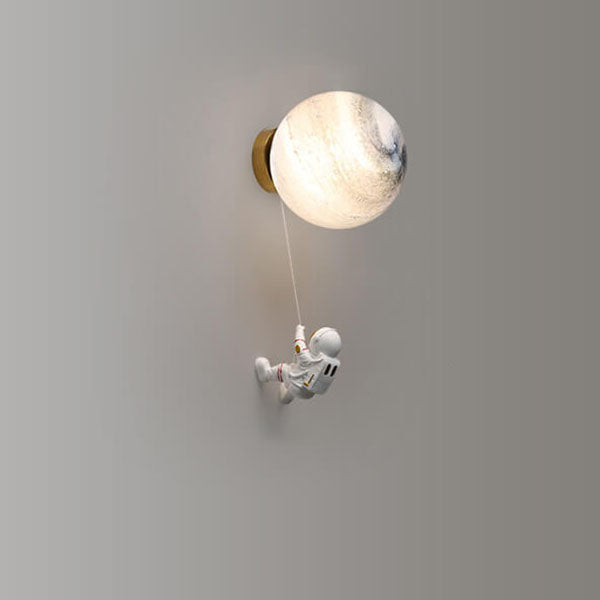 Orb Astronaut Iron Resin Wall Lamp