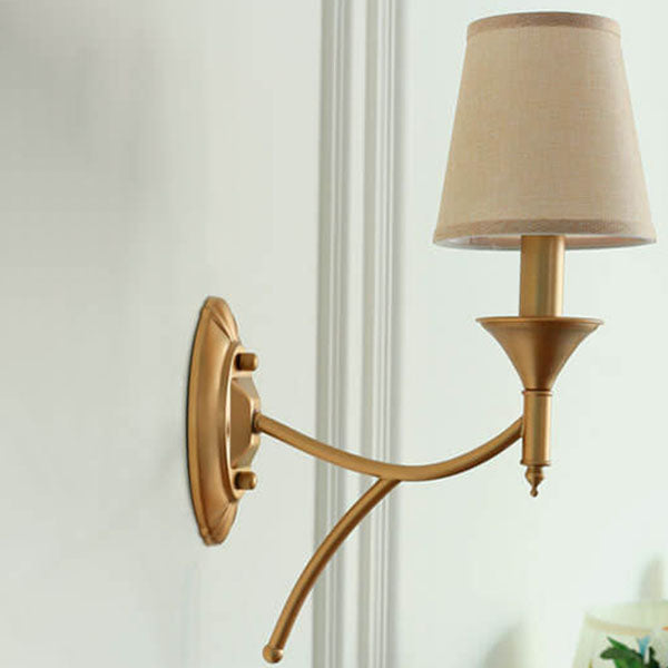 Iron Fabric Mushroom Wall Lamp