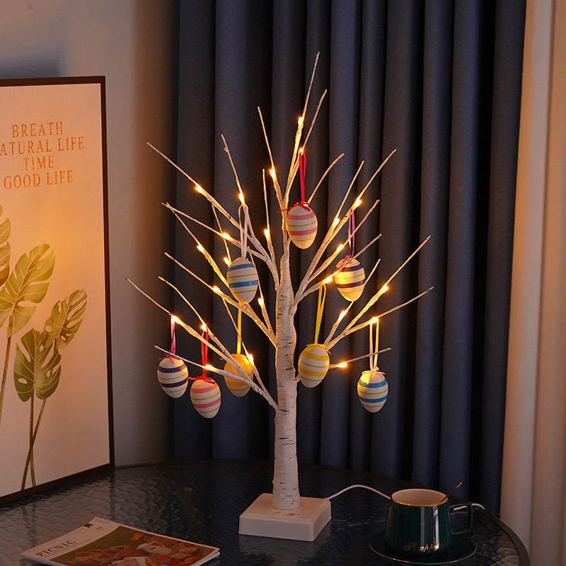 Easter Egg Decorated Tree Table Lamp