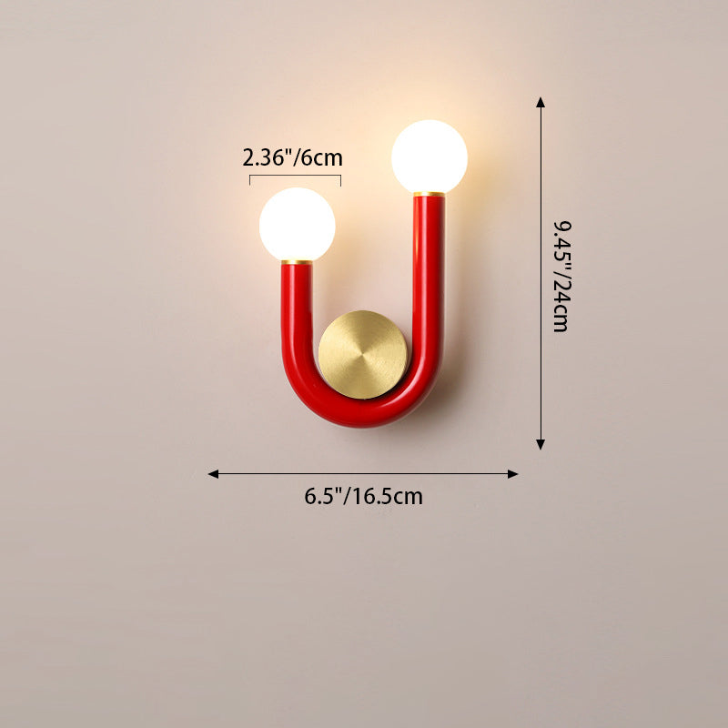 U-Shape Iron Aluminium Acrylic Wall Lamp
