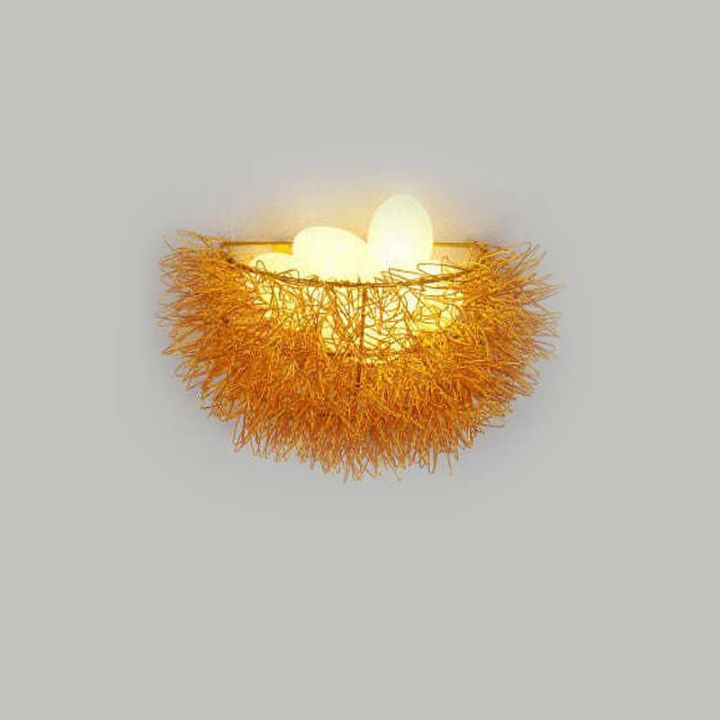 Aluminum Bird's Nest Living 3-Light Wall Lamp