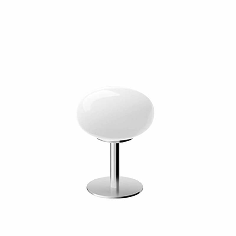 Cream Round Glass Table Lamp