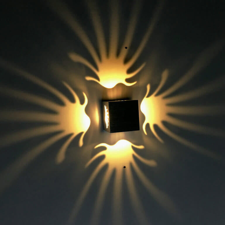 Square Aluminum Phoenix Tail Wall Lamp