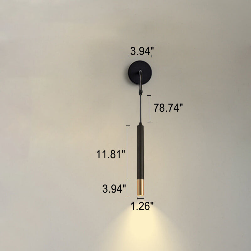 Long Cylindrical Wall Lamp