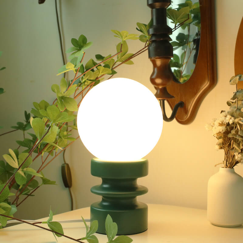 Orange Solid Glass Table Lamp