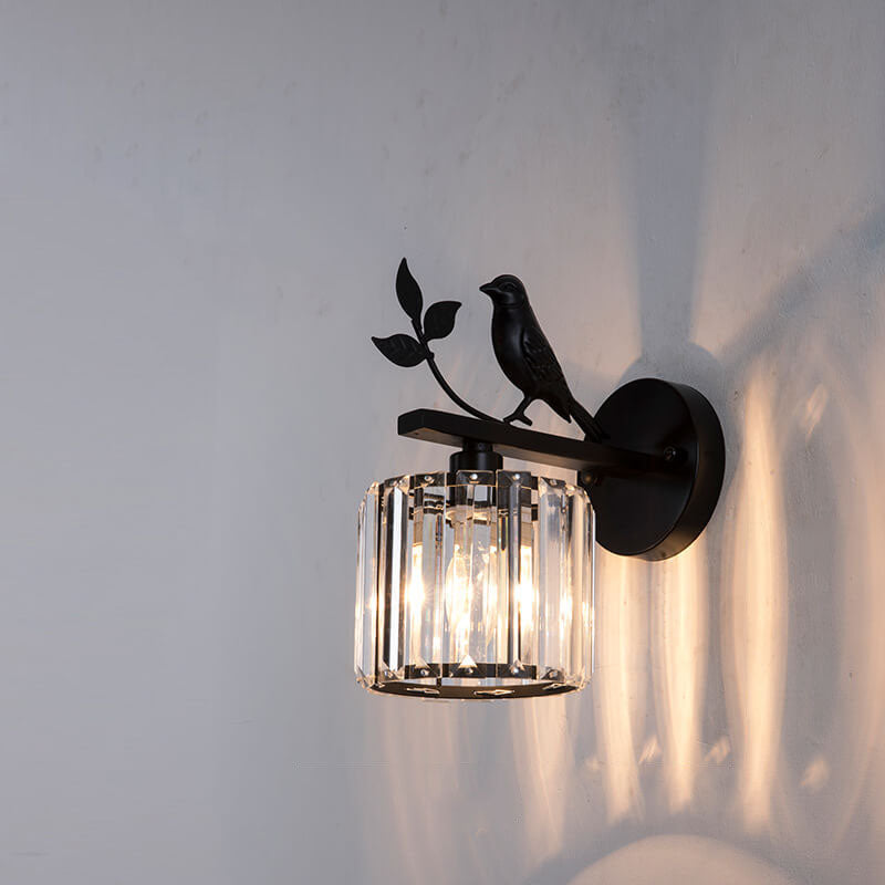 Crystal Bird Wall Lamp