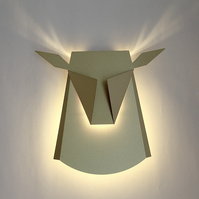 Iron Bull Head Shape Wall Lamp