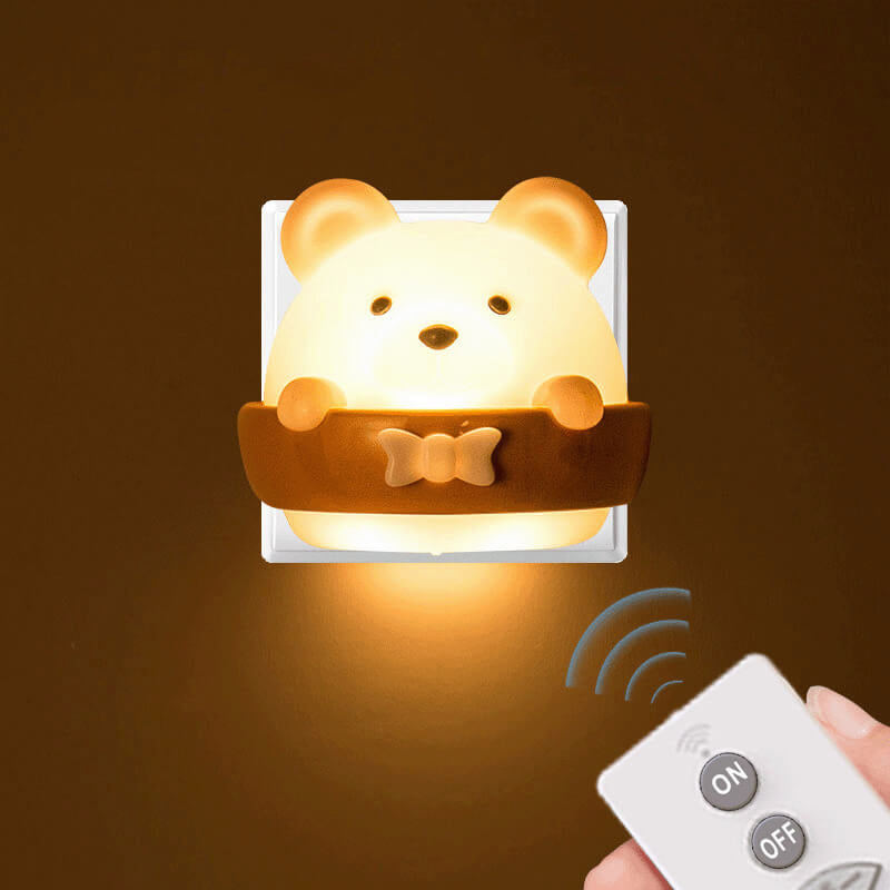 Cartoon ABS Bear Night Wall Lamp