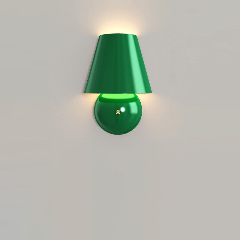 Cream Trapezoidal Round Iron Wall Lamp
