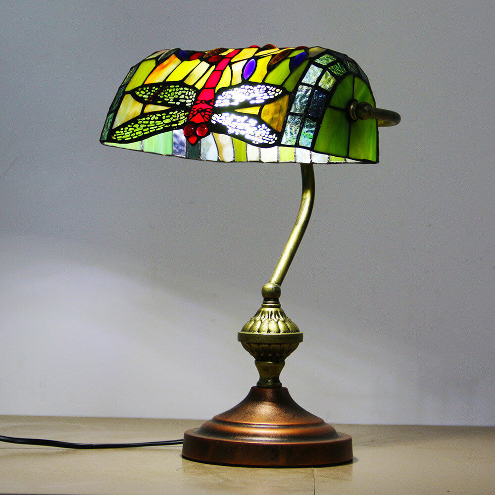 Bank Glass Hardware Table Lamp