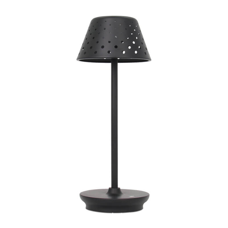 Perforated Wrought Iron Power-on Table Lamp