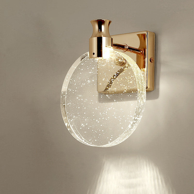 Round Bubble Crystal Aluminum Wall Lamp