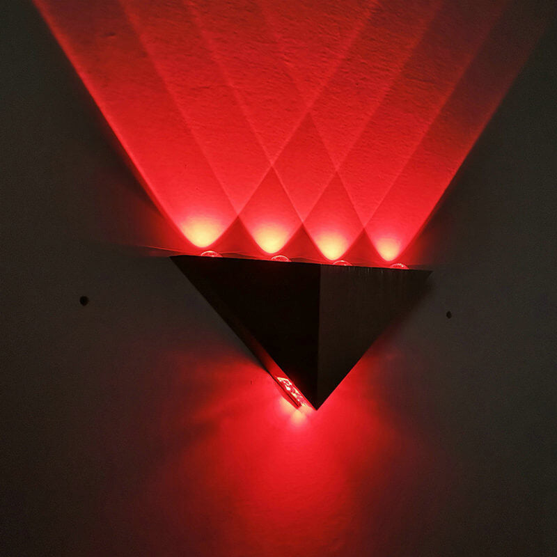 Aluminum Acrylic Stereo Triangle Wall Lamp